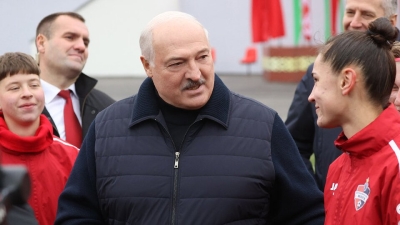 Посещение обновленного стадиона "Трактор" в Минске