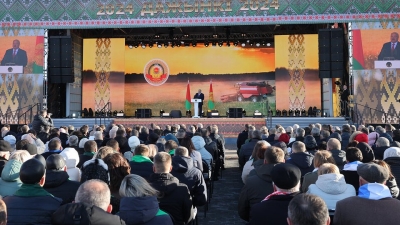 Торжественная церемония чествования аграриев на фестивале-ярмарке "Дажынкі-2024" в Мостах