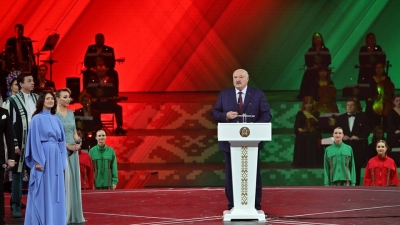 Посещение финального концерта акции "Марафон единства" в Минске